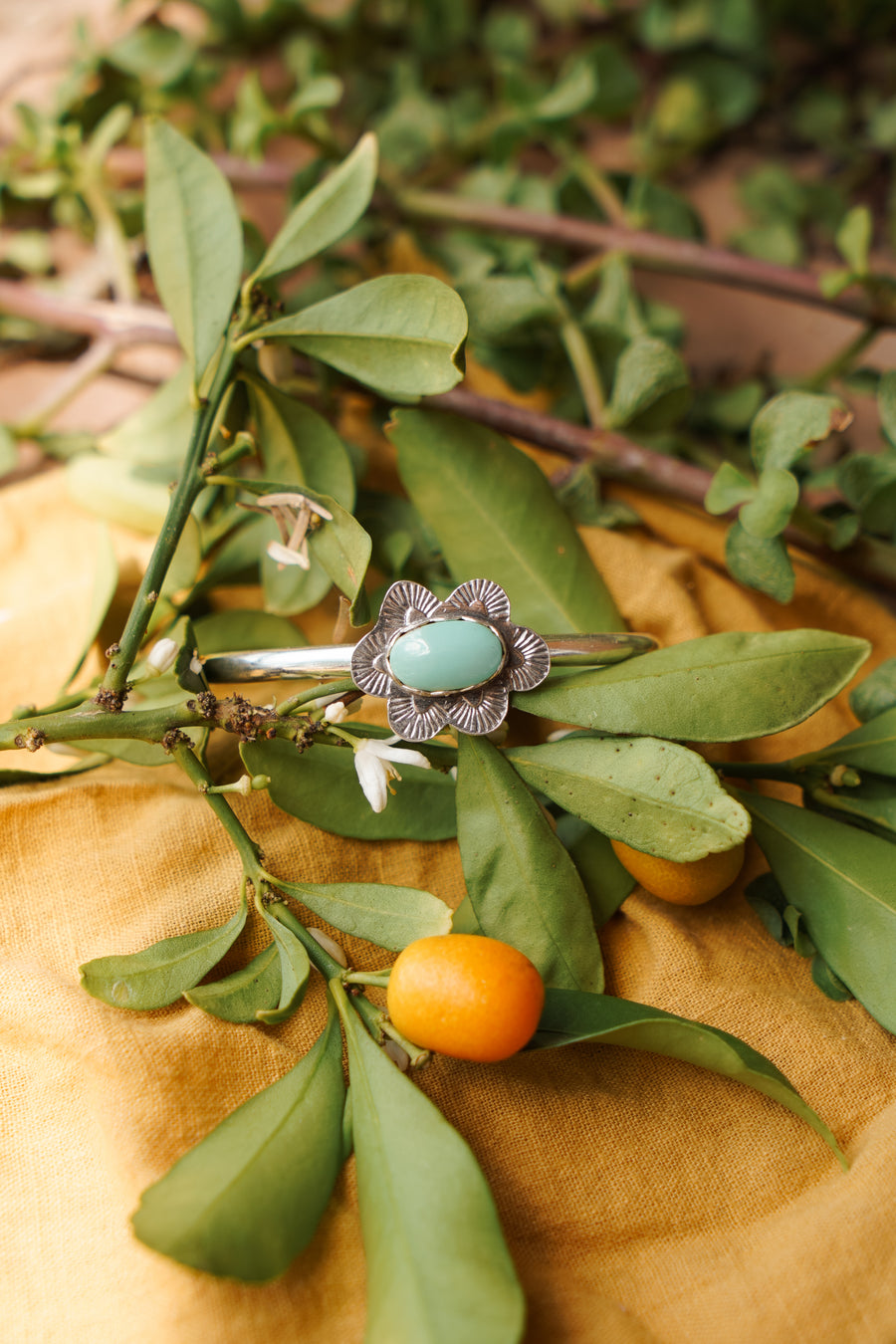 Stacking Cuff with Yungai Turquoise
