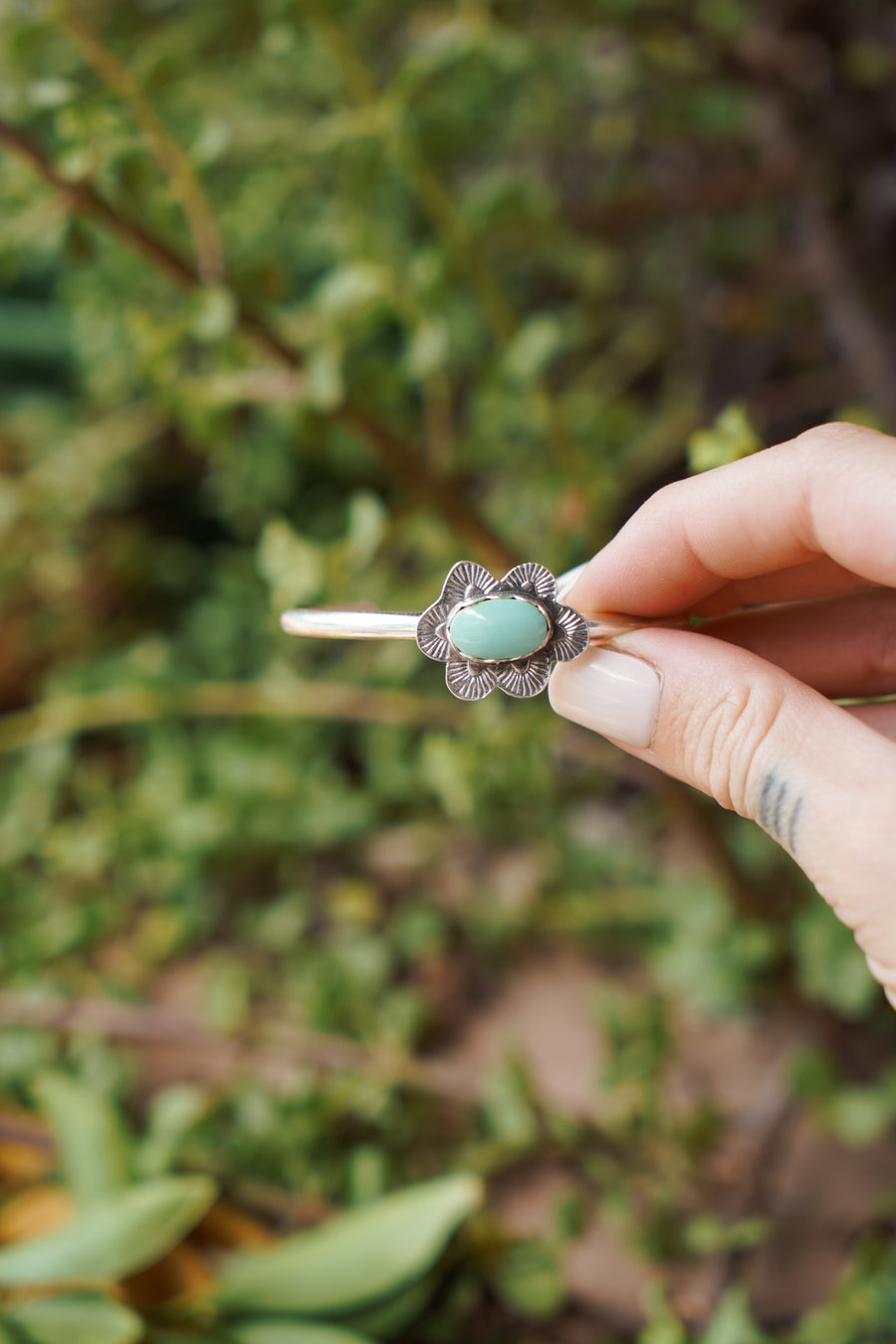 Stacking Cuff with Yungai Turquoise
