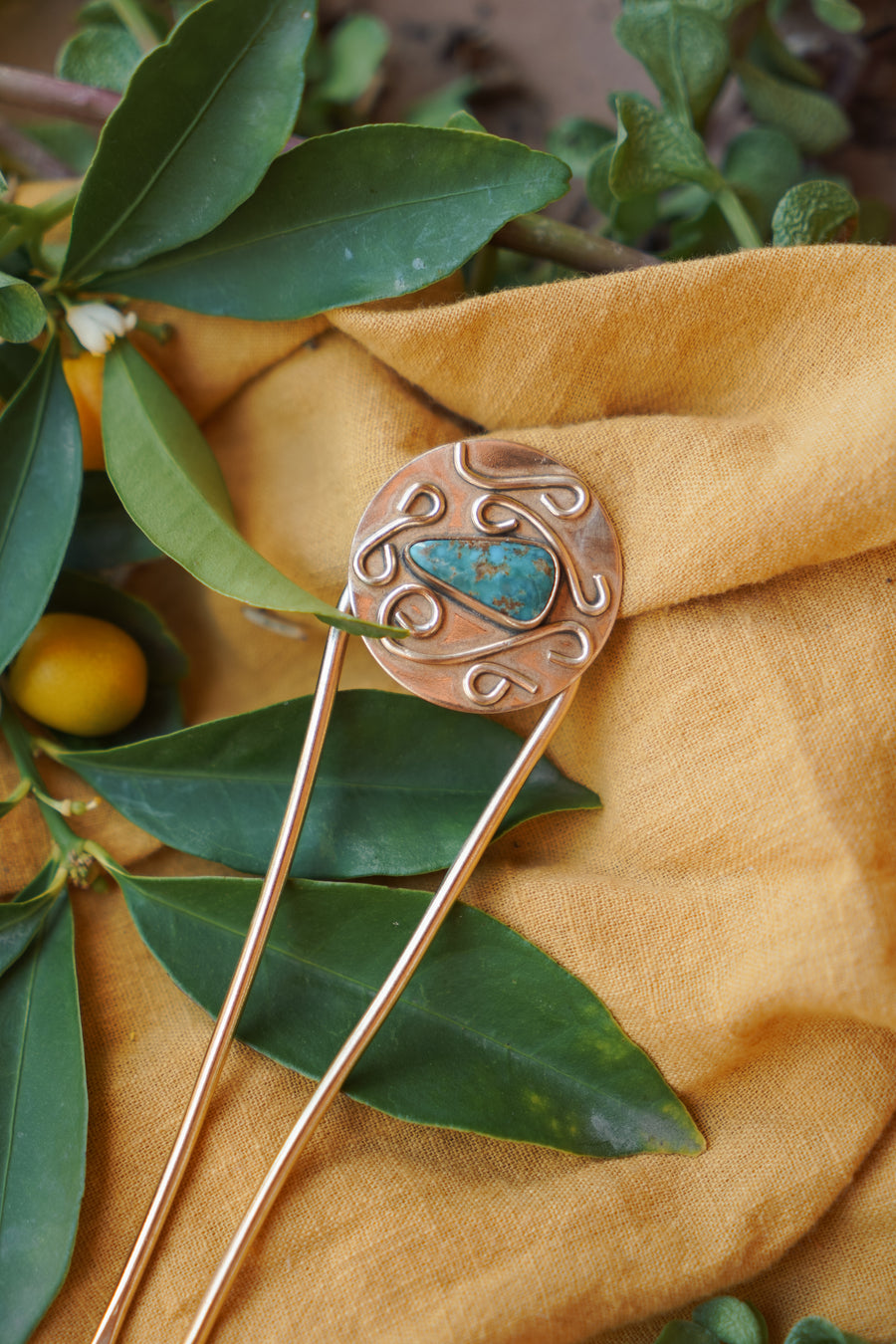 Mojave Hair Fork with Turquoise Mountain