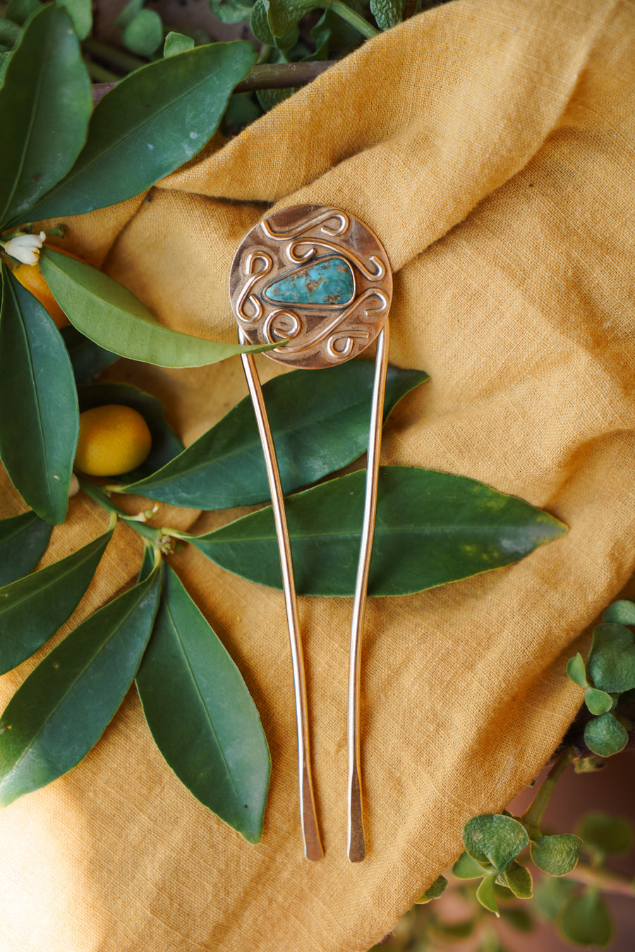 Mojave Hair Fork with Turquoise Mountain