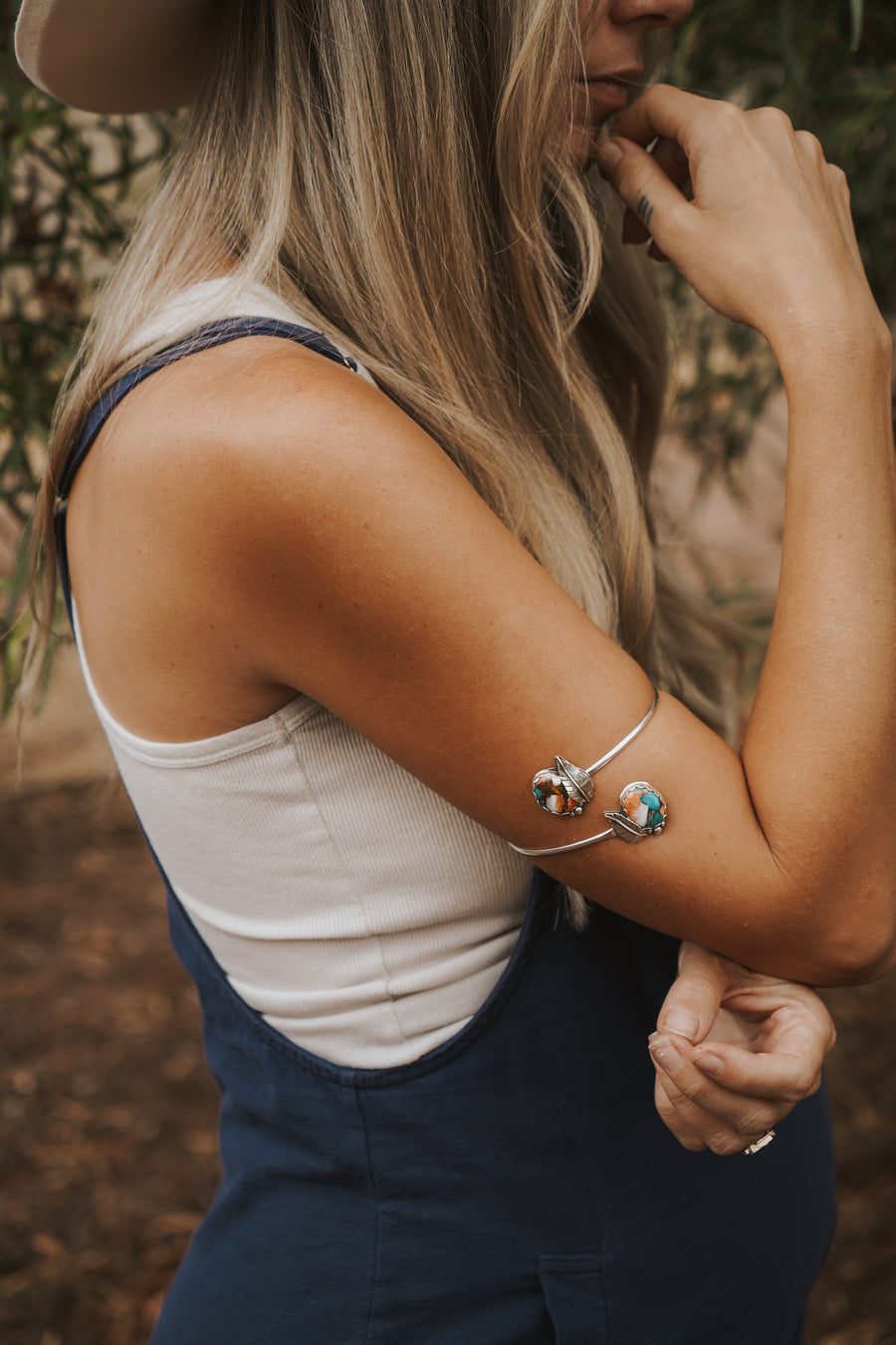 Boho Arm Band with Spiny Oyster