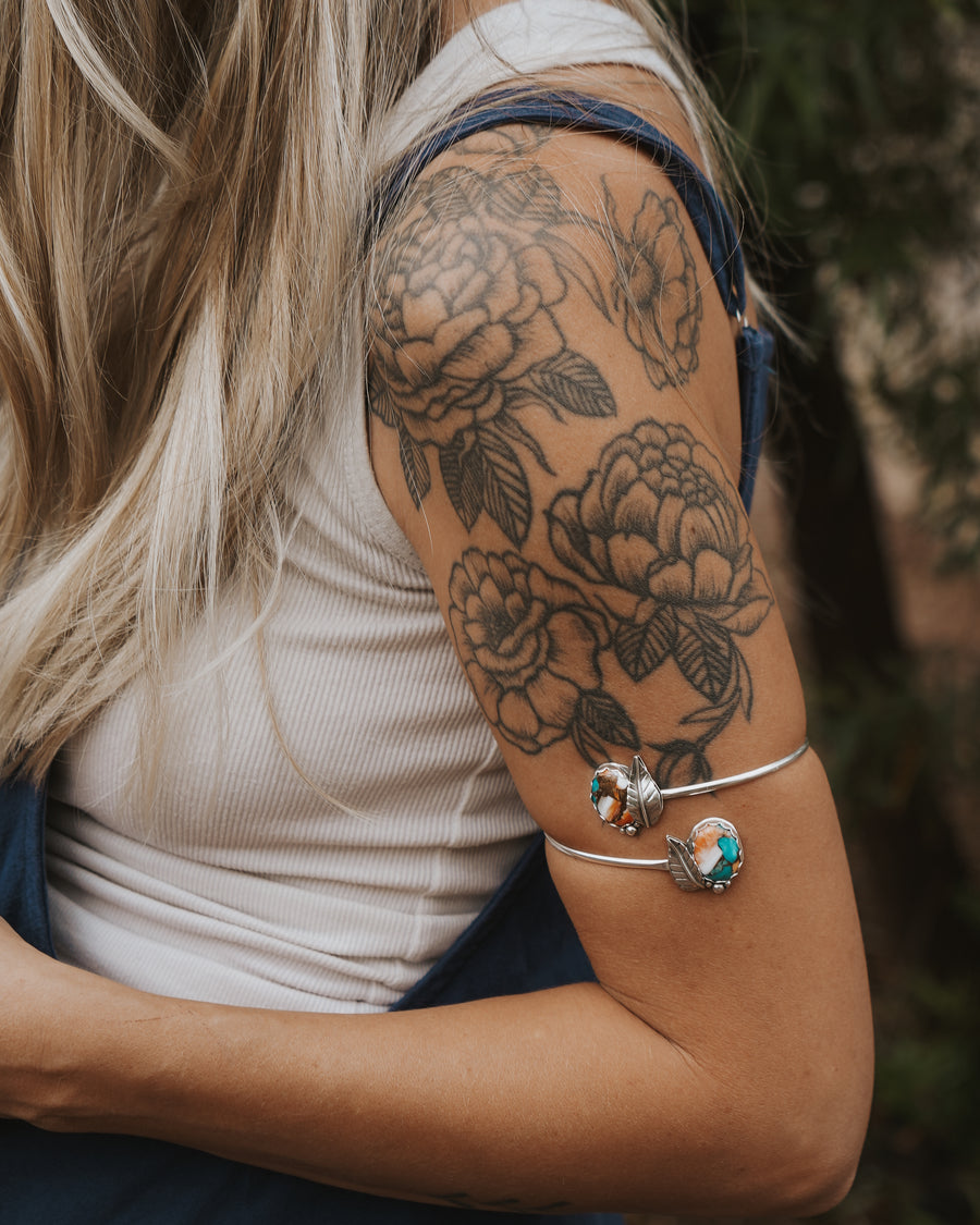 Boho Arm Band with Spiny Oyster