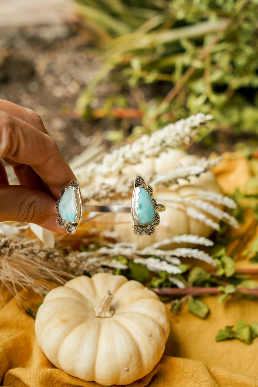 Canyon Wrap Cuff in Larimar