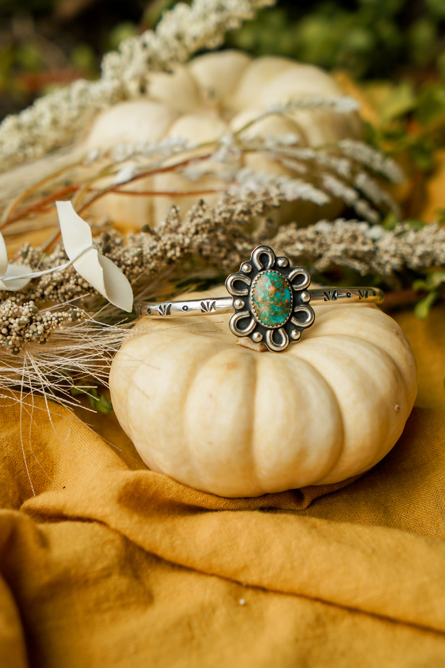 The Flora Stacking Cuff in Turquoise Mountain