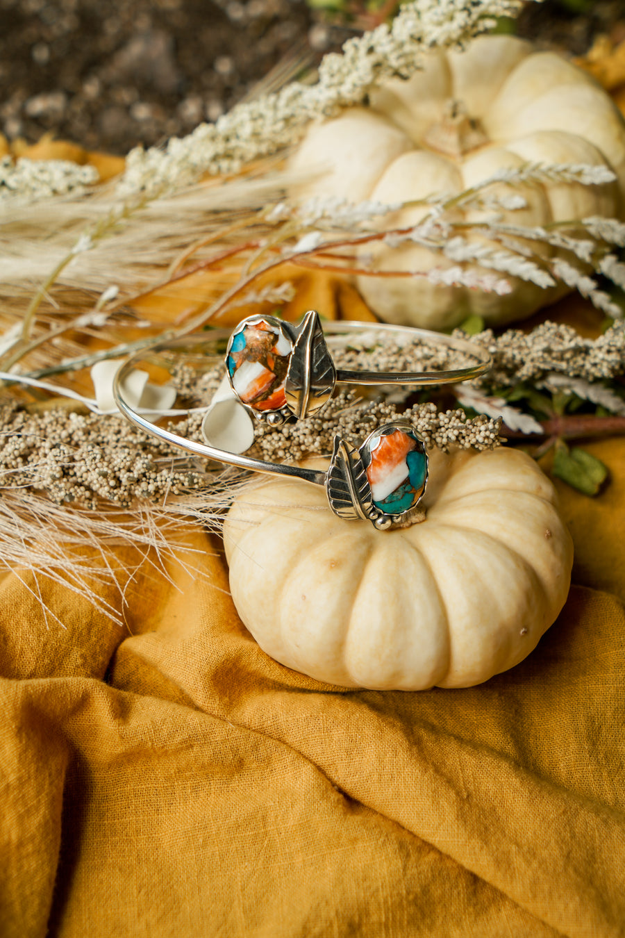 Boho Arm Band with Spiny Oyster
