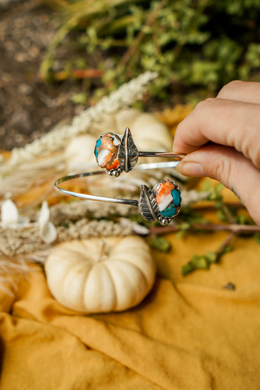Boho Arm Band with Spiny Oyster