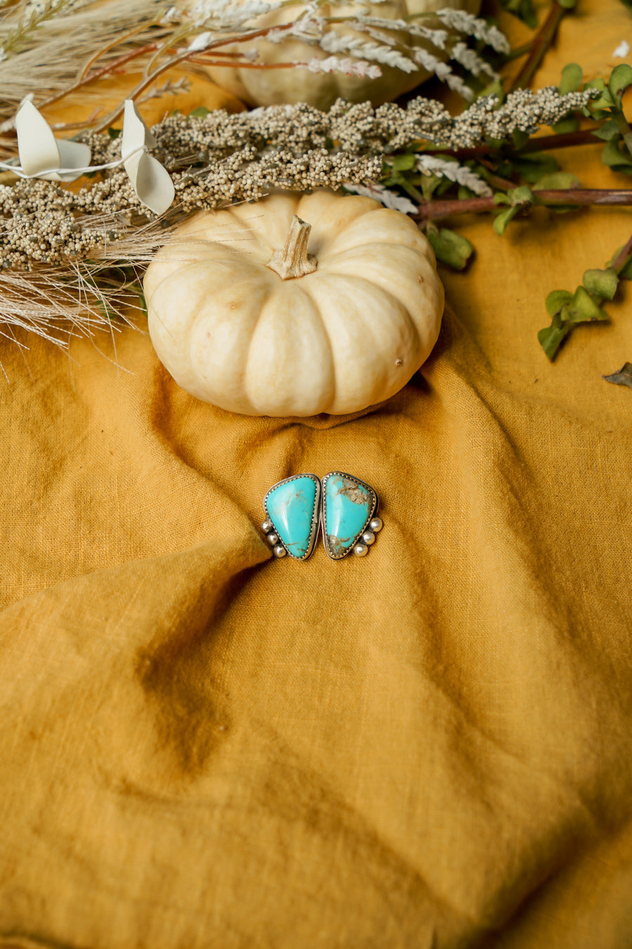 The Lacuna Stud Earrings in Tyrone Turquoise