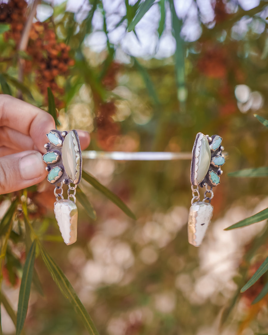 The Neck Cuff in Imperial Jasper, Campitos Turquoise, and White Buffalo