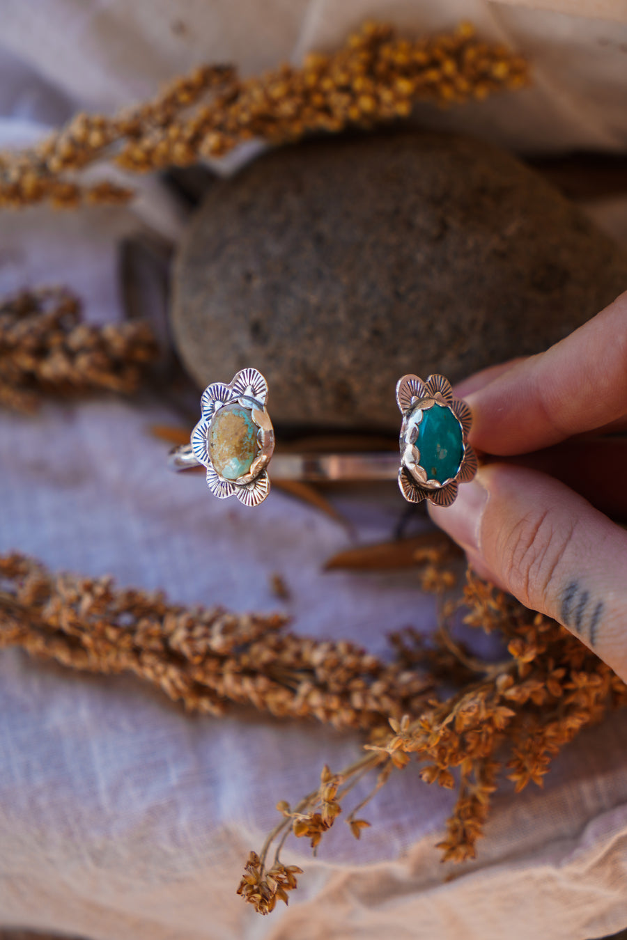 Canyon Wrap Cuff in Sonoran Blue & Green Variscite