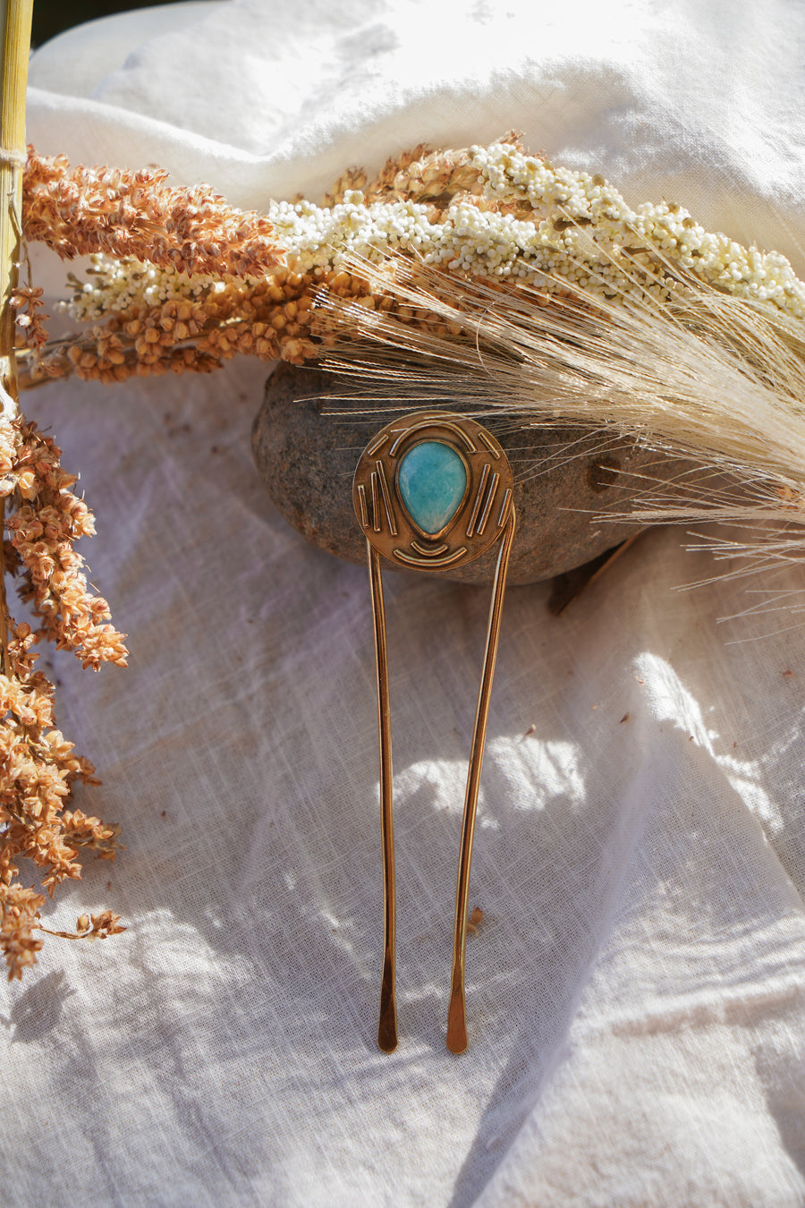 Mojave Hair Fork with Aventurine