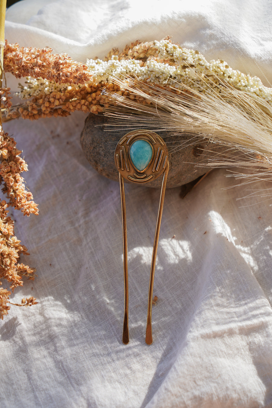 Mojave Hair Fork with Aventurine