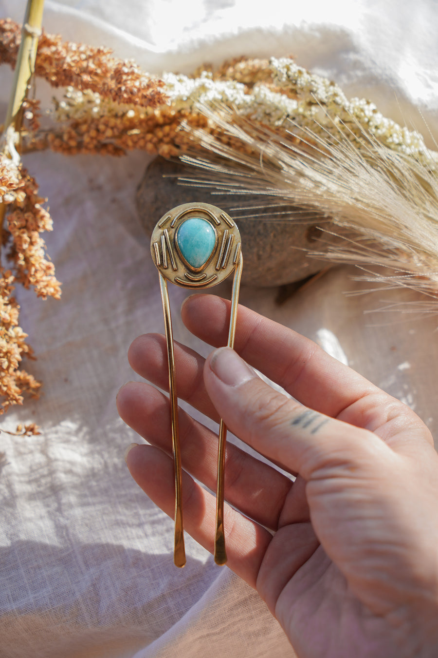 Mojave Hair Fork with Aventurine