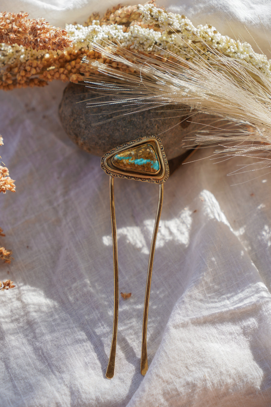 Mojave Hair Fork with Royston Turquoise
