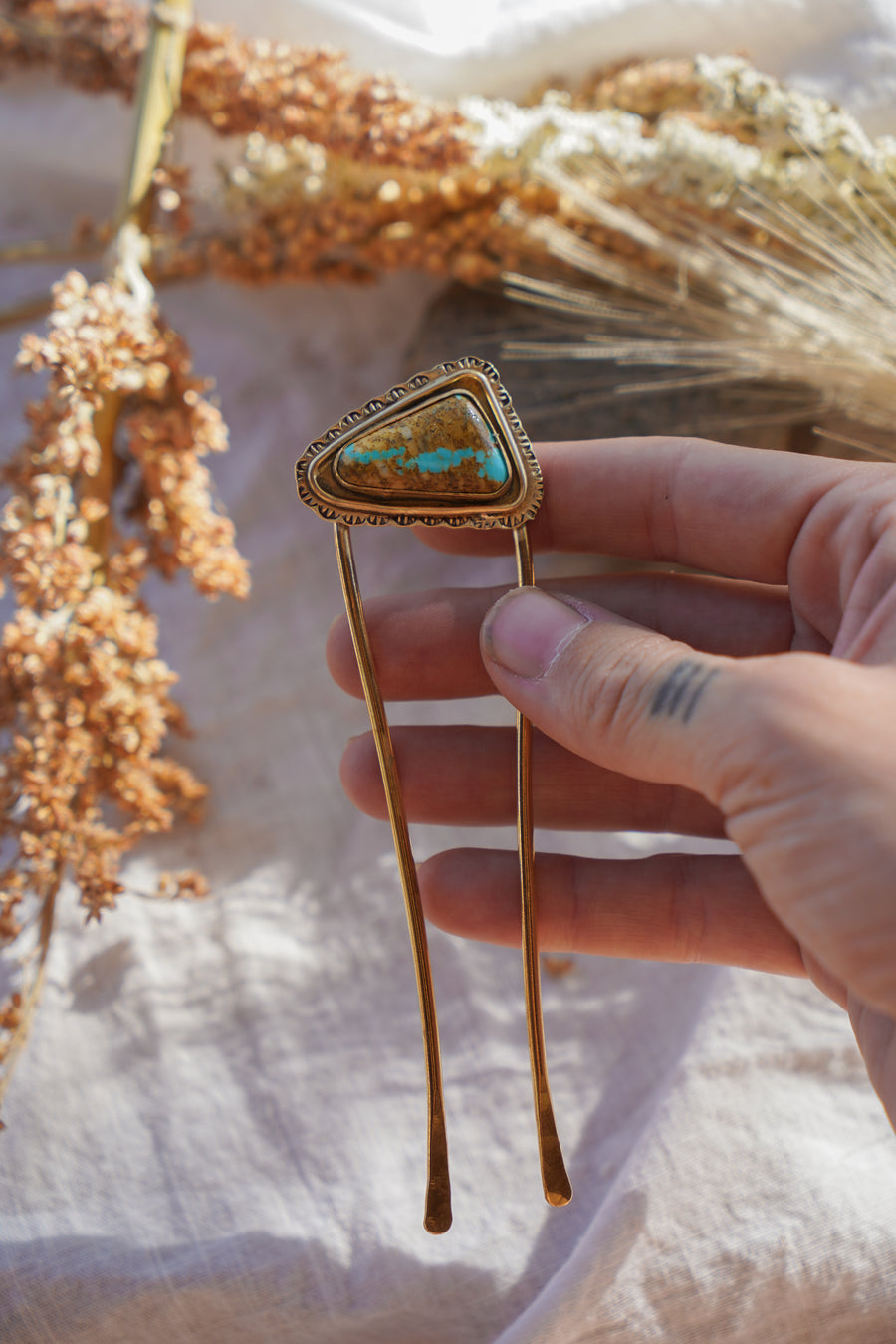 Mojave Hair Fork with Royston Turquoise