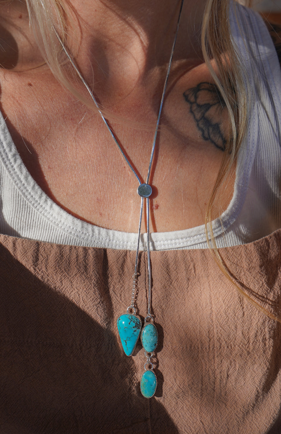 The Wilding Bolo in Turquoise Mountain & Sonoran Blue Turquoise