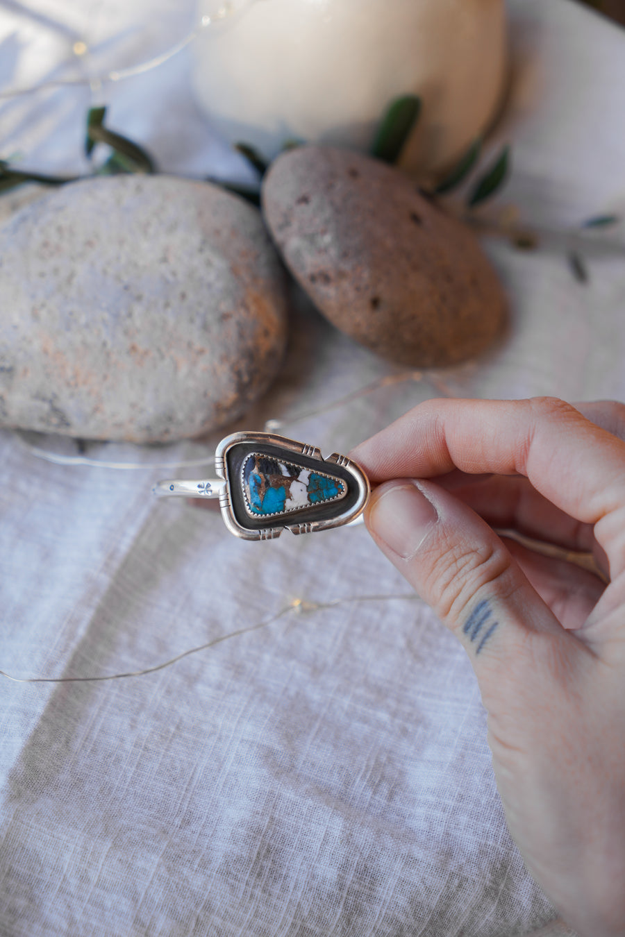 Spiny Oyster with Kingman Turquoise Cuff