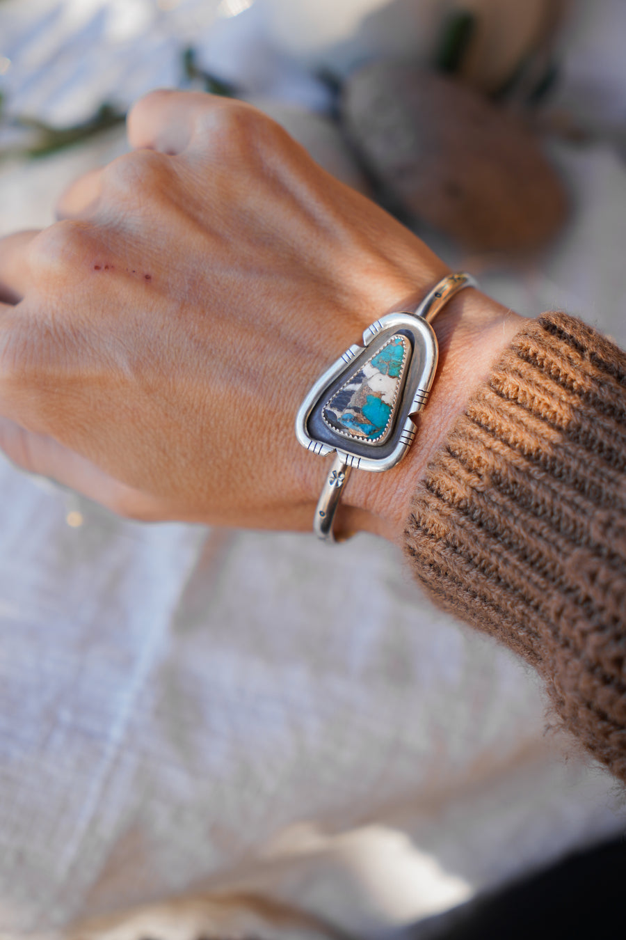 Spiny Oyster with Kingman Turquoise Cuff