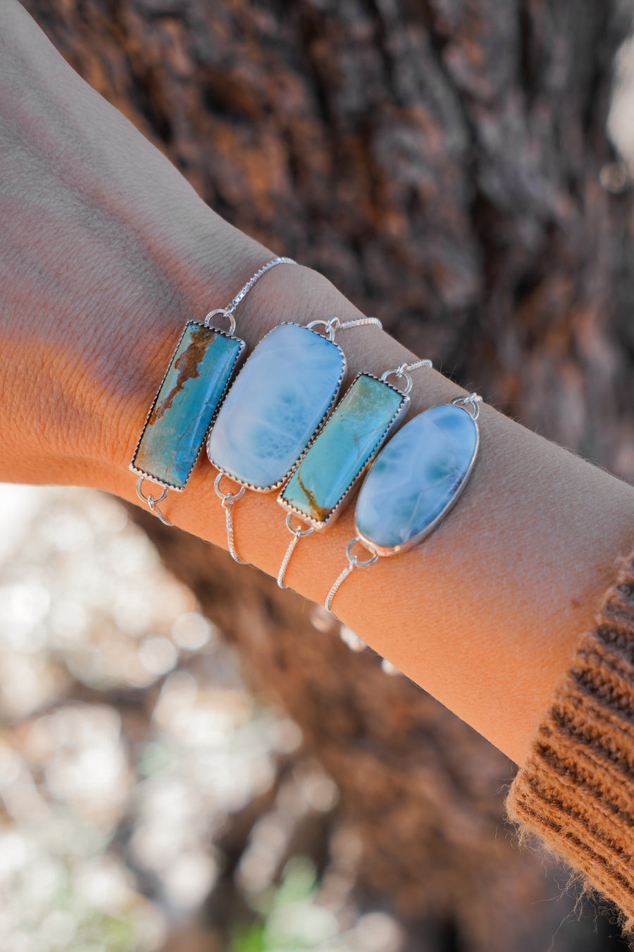 Out West Adjustable Bracelet in Larimar (Sm/Med)