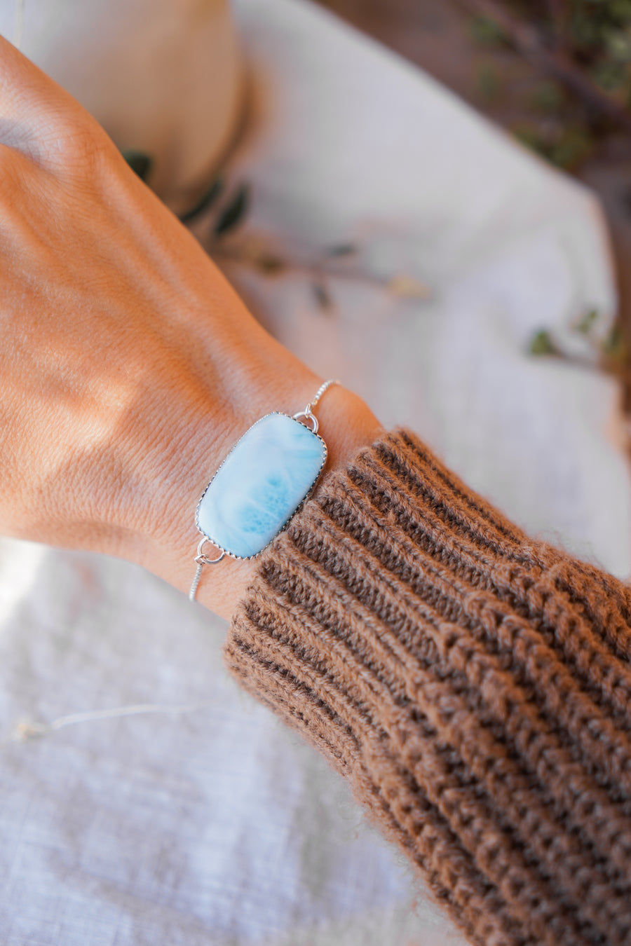 Out West Adjustable Bracelet in Larimar (Sm/Med)