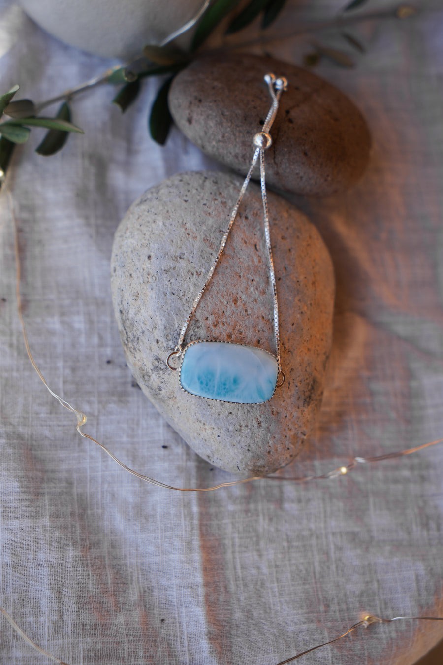 Out West Adjustable Bracelet in Larimar (Sm/Med)