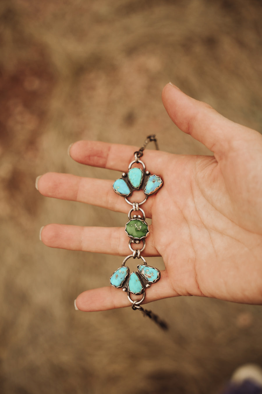 Statement Choker in Emerald Valley & Blue Ridge Turquoise