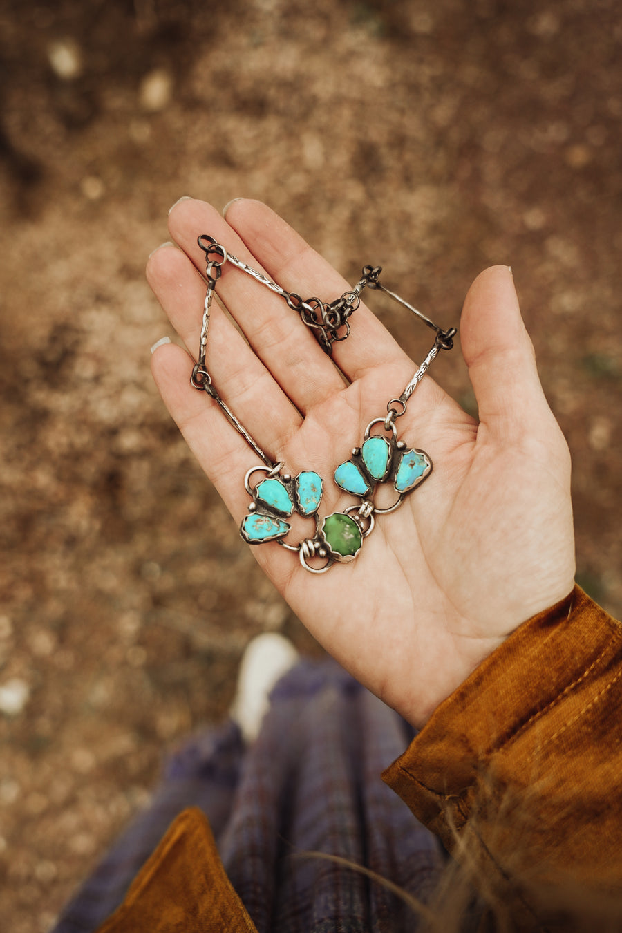 Statement Choker in Emerald Valley & Blue Ridge Turquoise