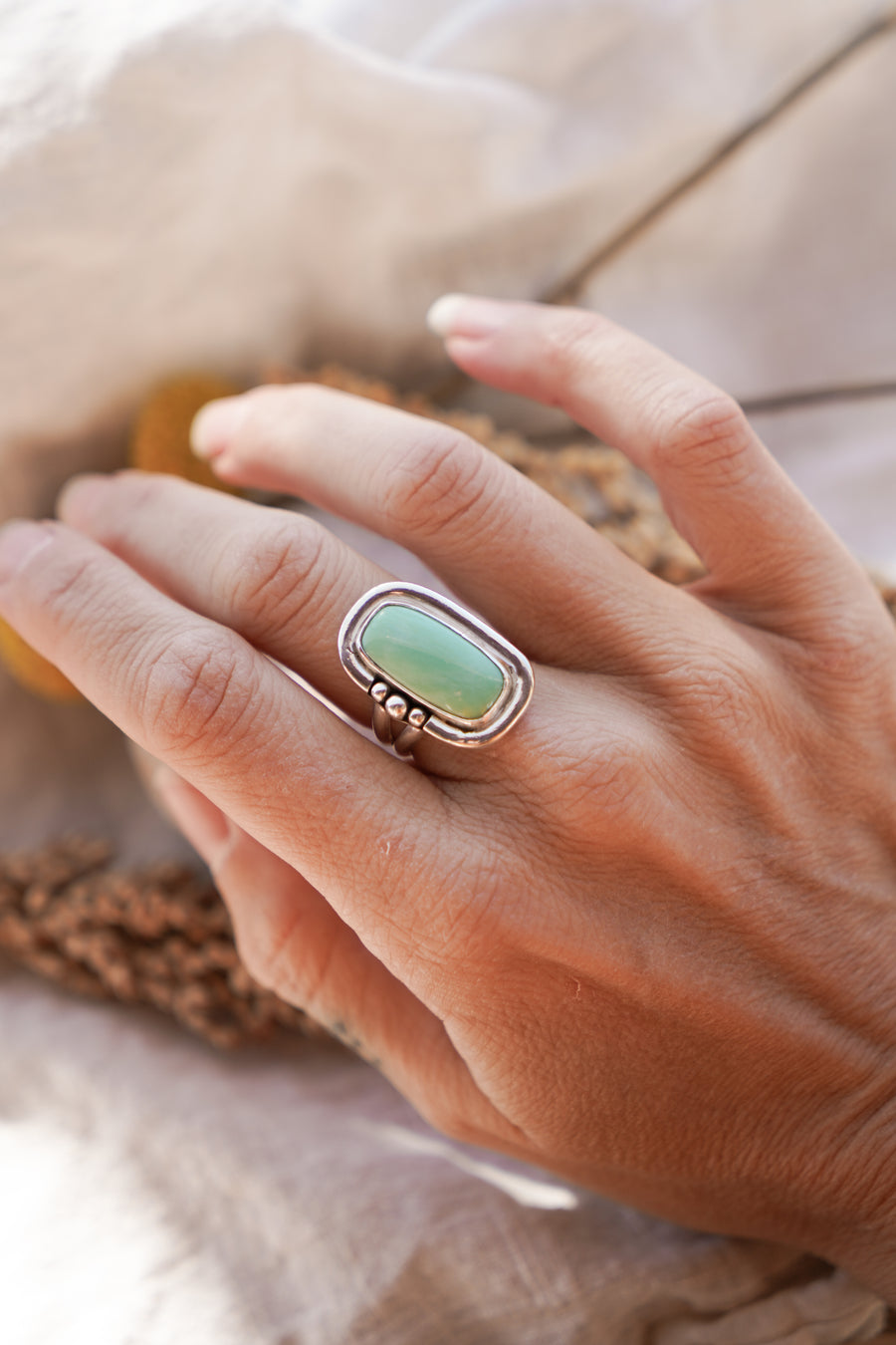 The Chrysoprase Ring (Size 7)