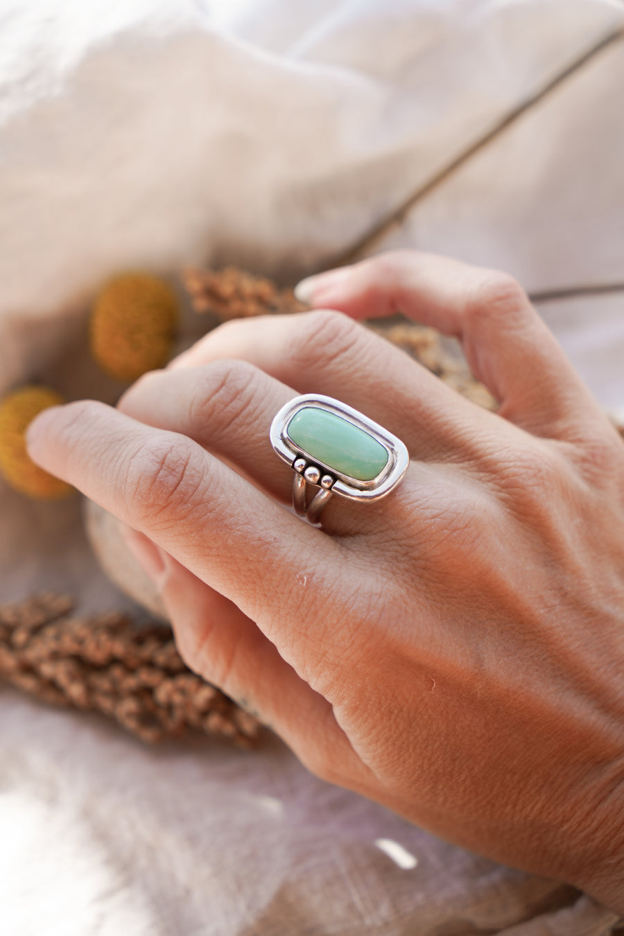 The Chrysoprase Ring (Size 7)