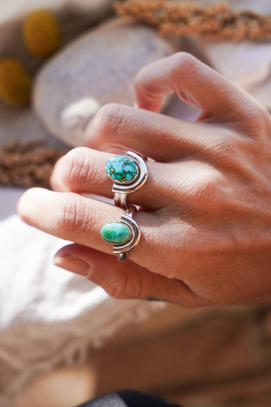 Emerald Valley Turquoise Arch Ring (Size 10)