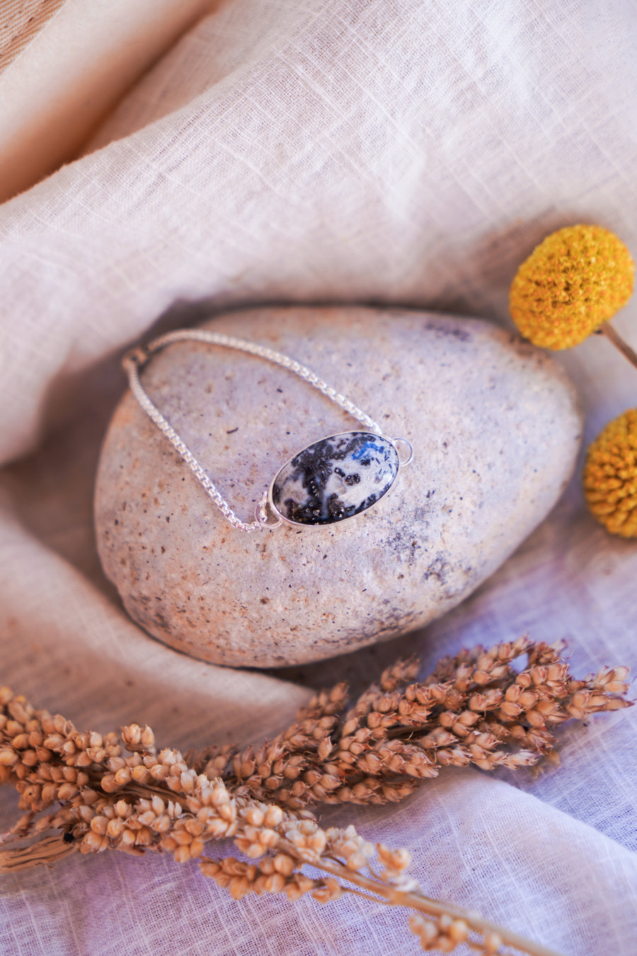 The Out West Bracelet in Dendritic Agate