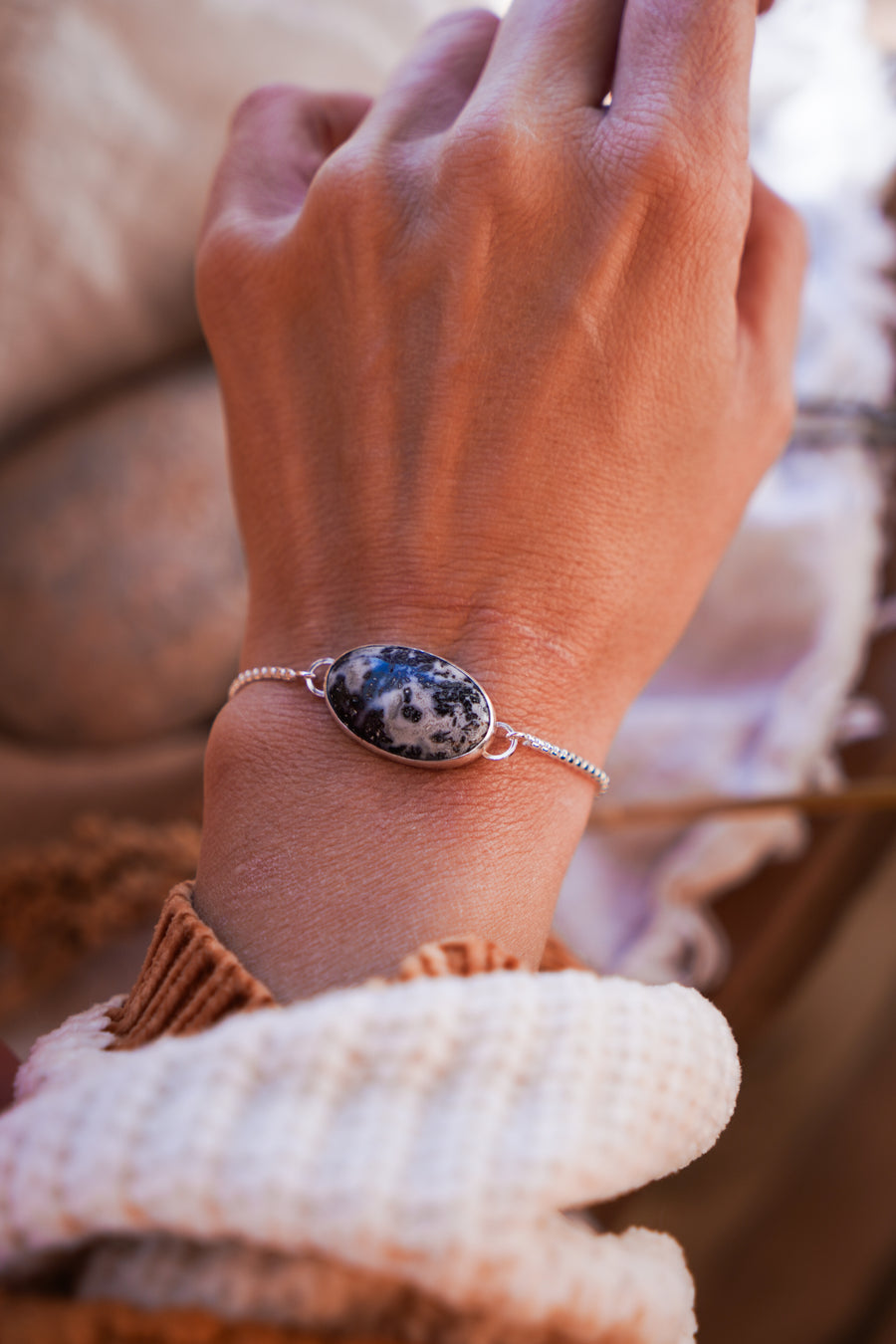 The Out West Bracelet in Dendritic Agate