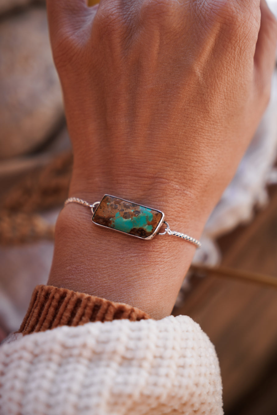 The Out West Bracelet in Kingman Turquoise