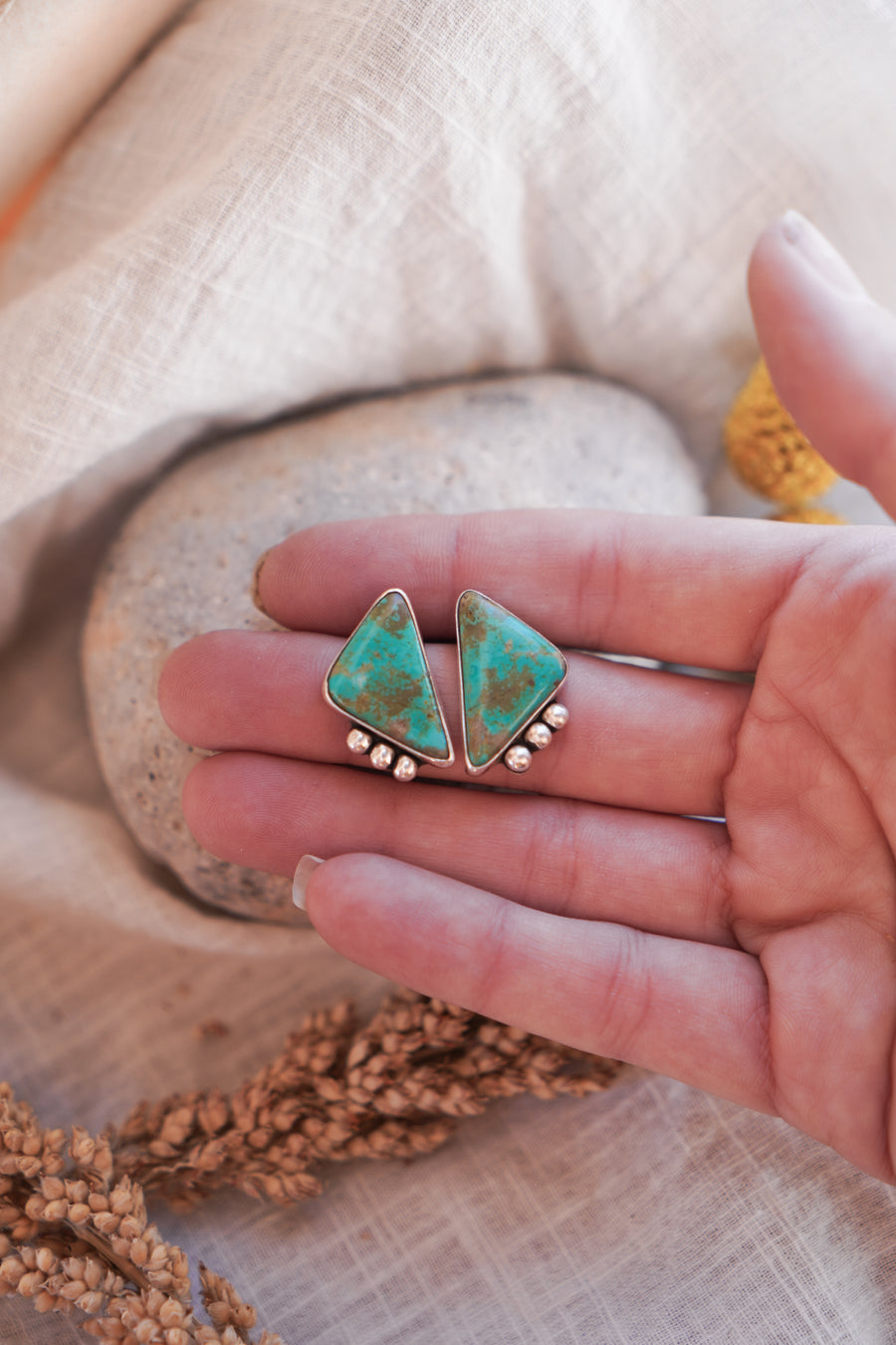 Lacuna Studs in Tyrone Turquoise