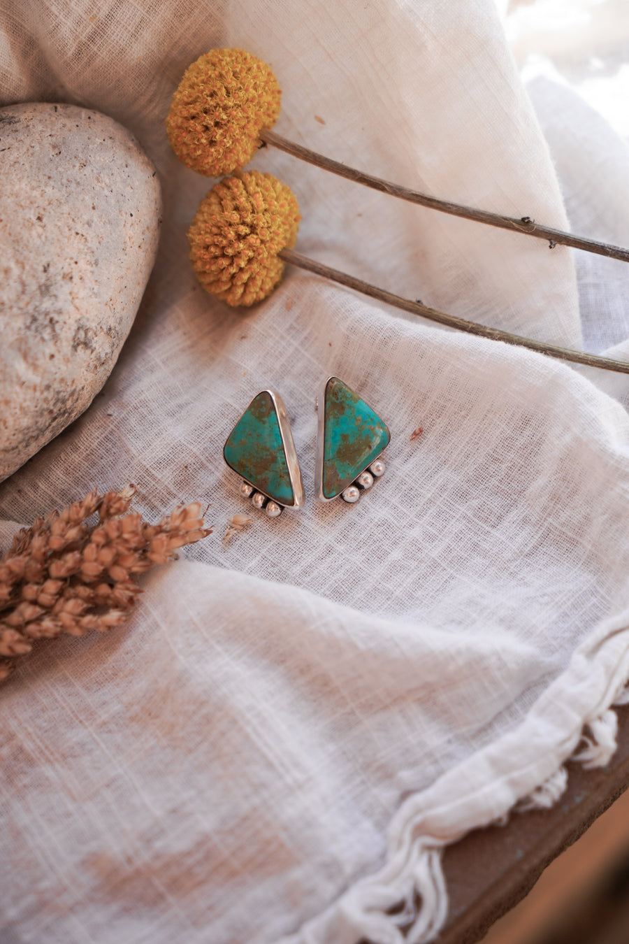 Lacuna Studs in Tyrone Turquoise