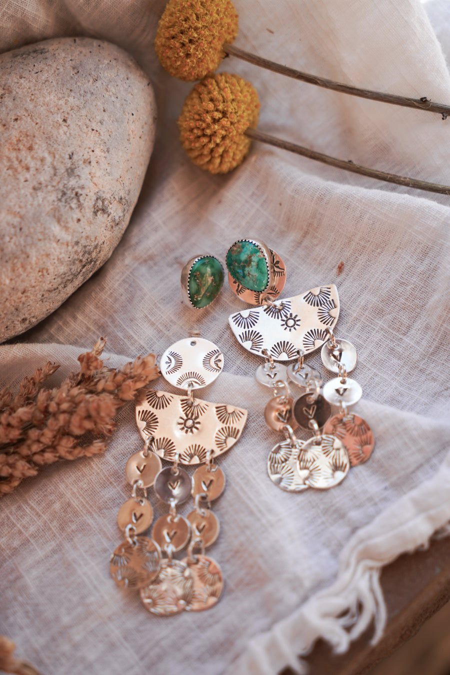 3-in-1 Chandelier Earrings in Emerald Valley Turquoise