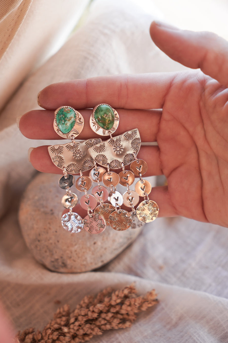 3-in-1 Chandelier Earrings in Emerald Valley Turquoise