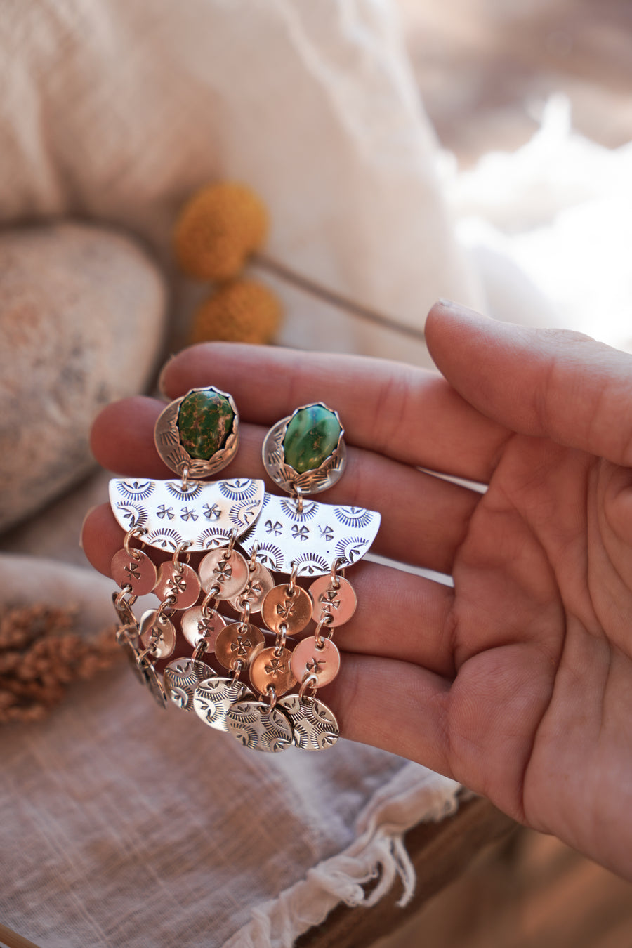 3-in-1 Chandelier Earrings in Emerald Valley Turquoise