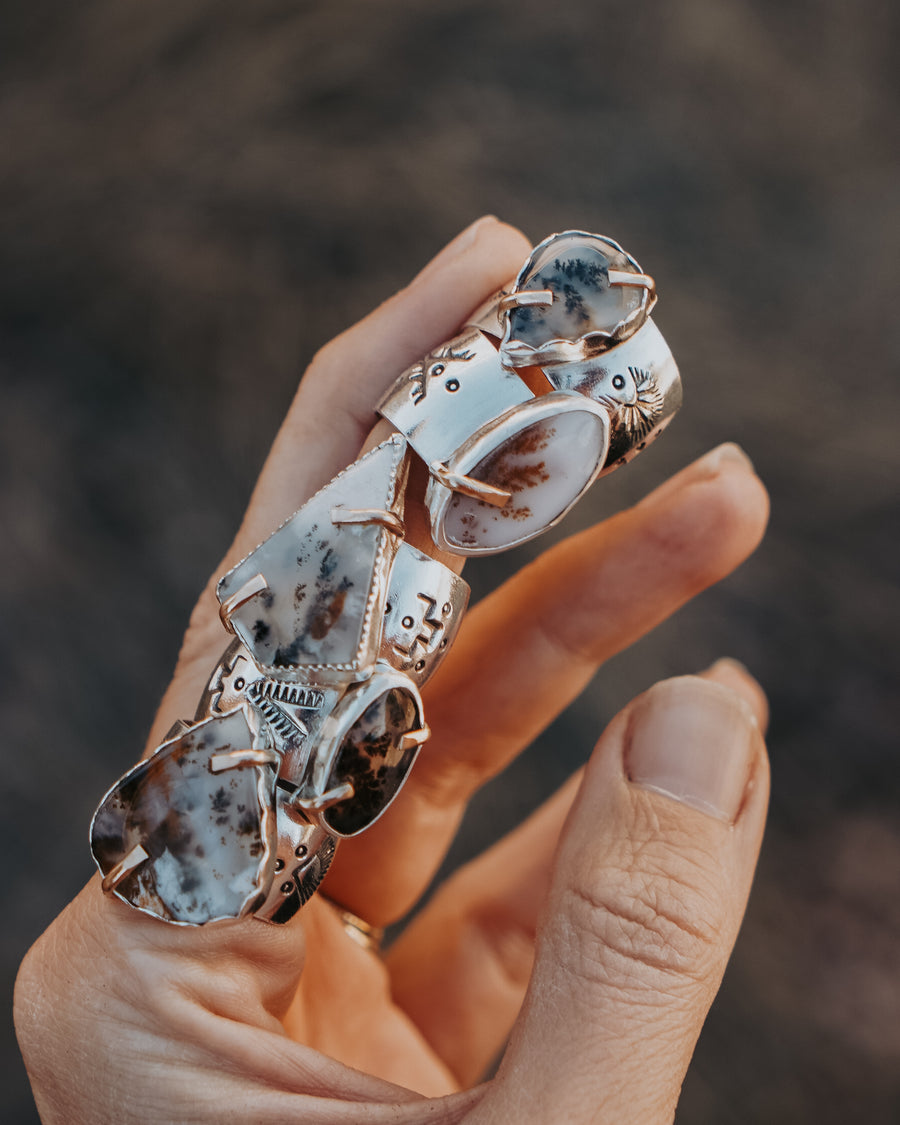 Scenic Agate Ring with 14k Gold-Fill Prongs (Size 6.5)