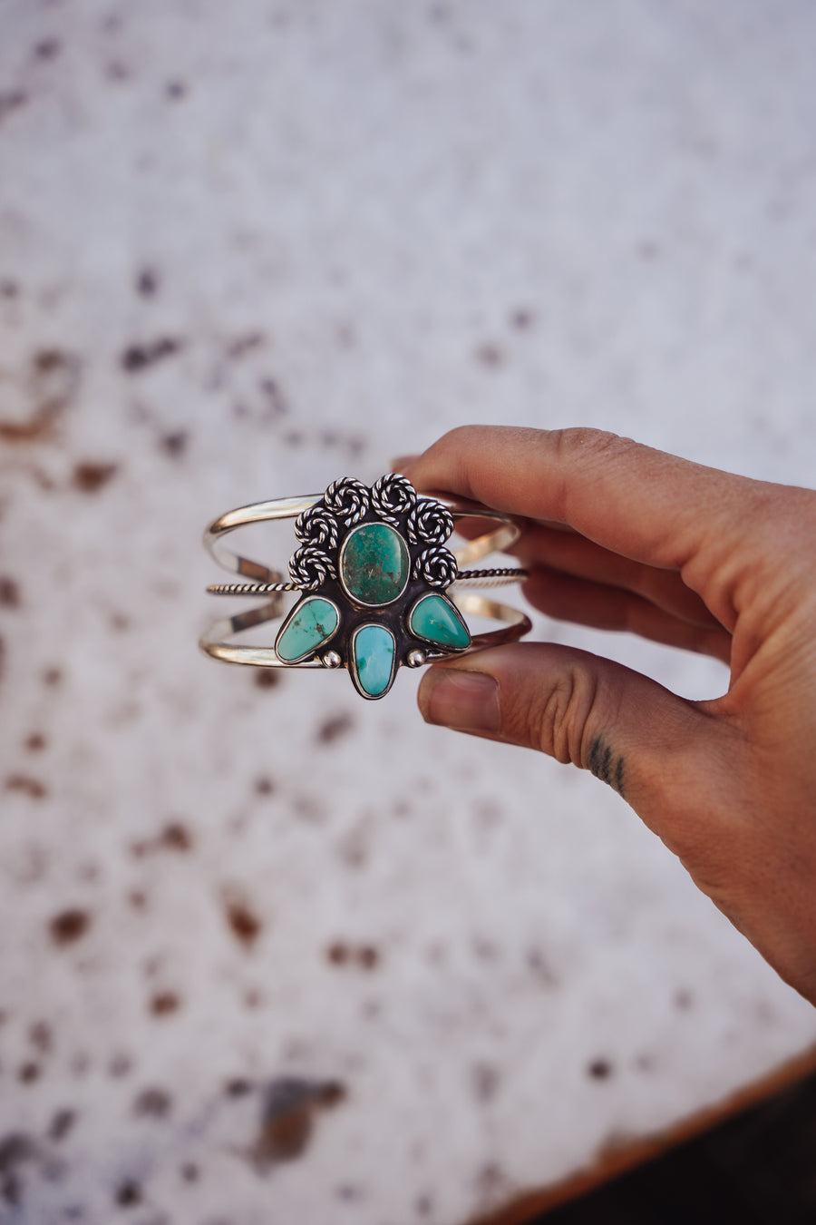 Statement Cuff in Blue Ridge, Sonoran Mountain, & Emerald Valley