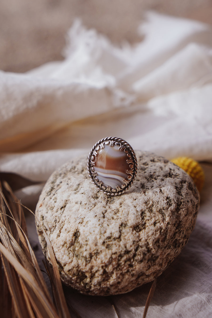 Lace Agate Ring (Size 7)
