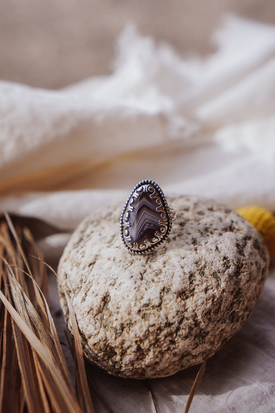 Lace Agate Ring (Size 7)