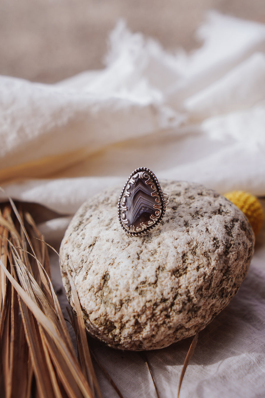 Lace Agate Ring (Size 7)