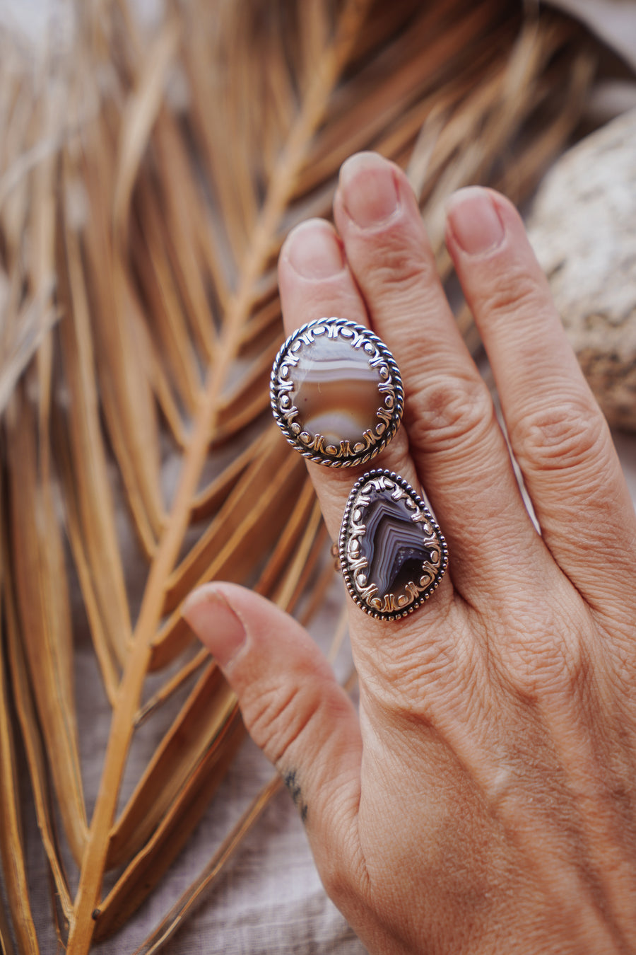 Lace Agate Ring (Size 7)