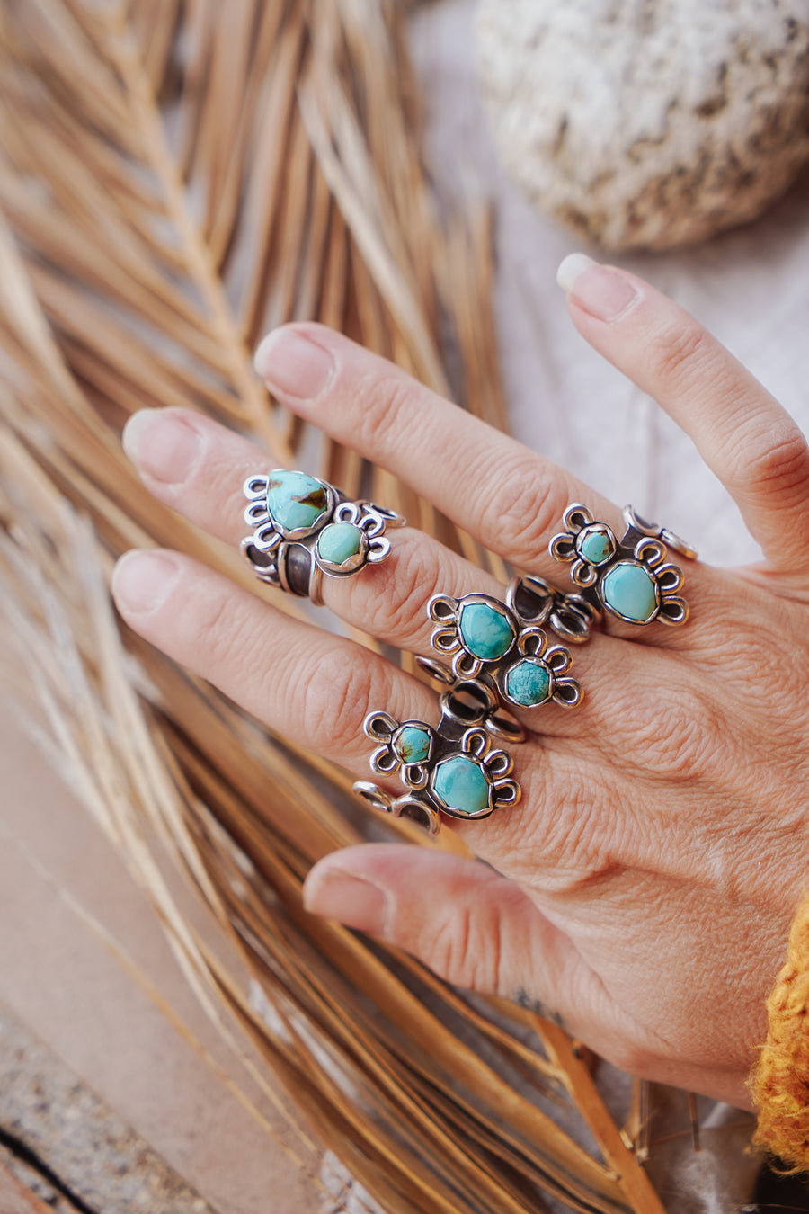 The Whimsy Ring in Sierra Nevada Turquoise (Size 8)