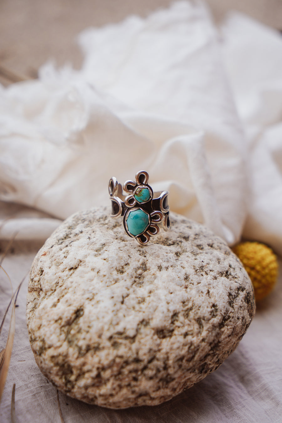The Whimsy Ring in Sierra Nevada Turquoise (Size 8)