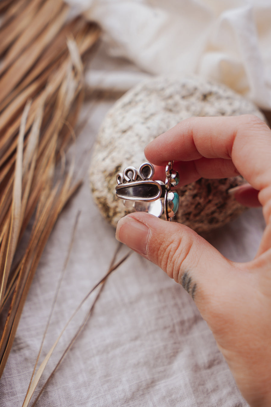 The Whimsy Ring in Sierra Nevada Turquoise (Size 8)