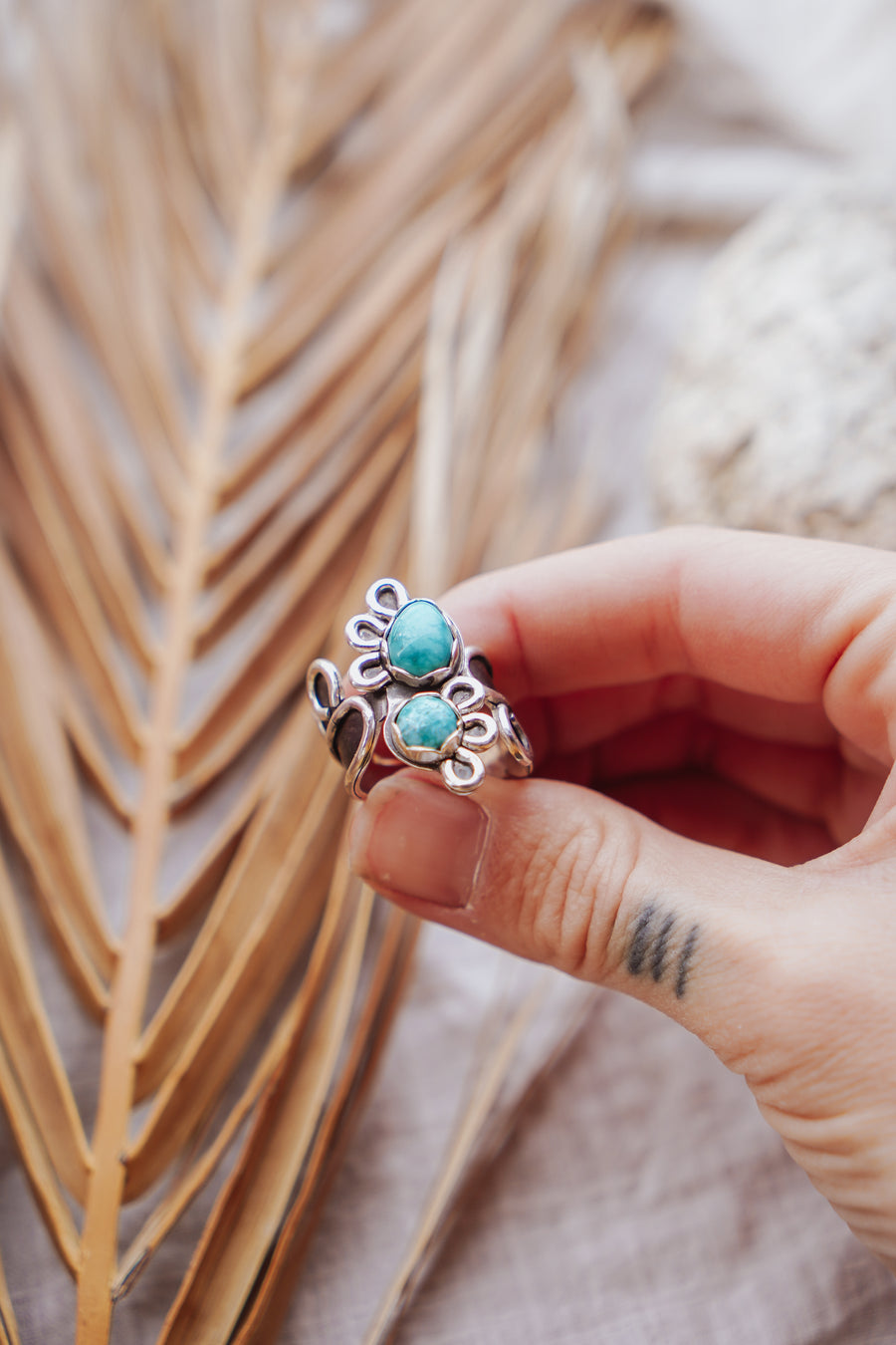 The Whimsy Ring in Sierra Nevada Turquoise (Size 8)
