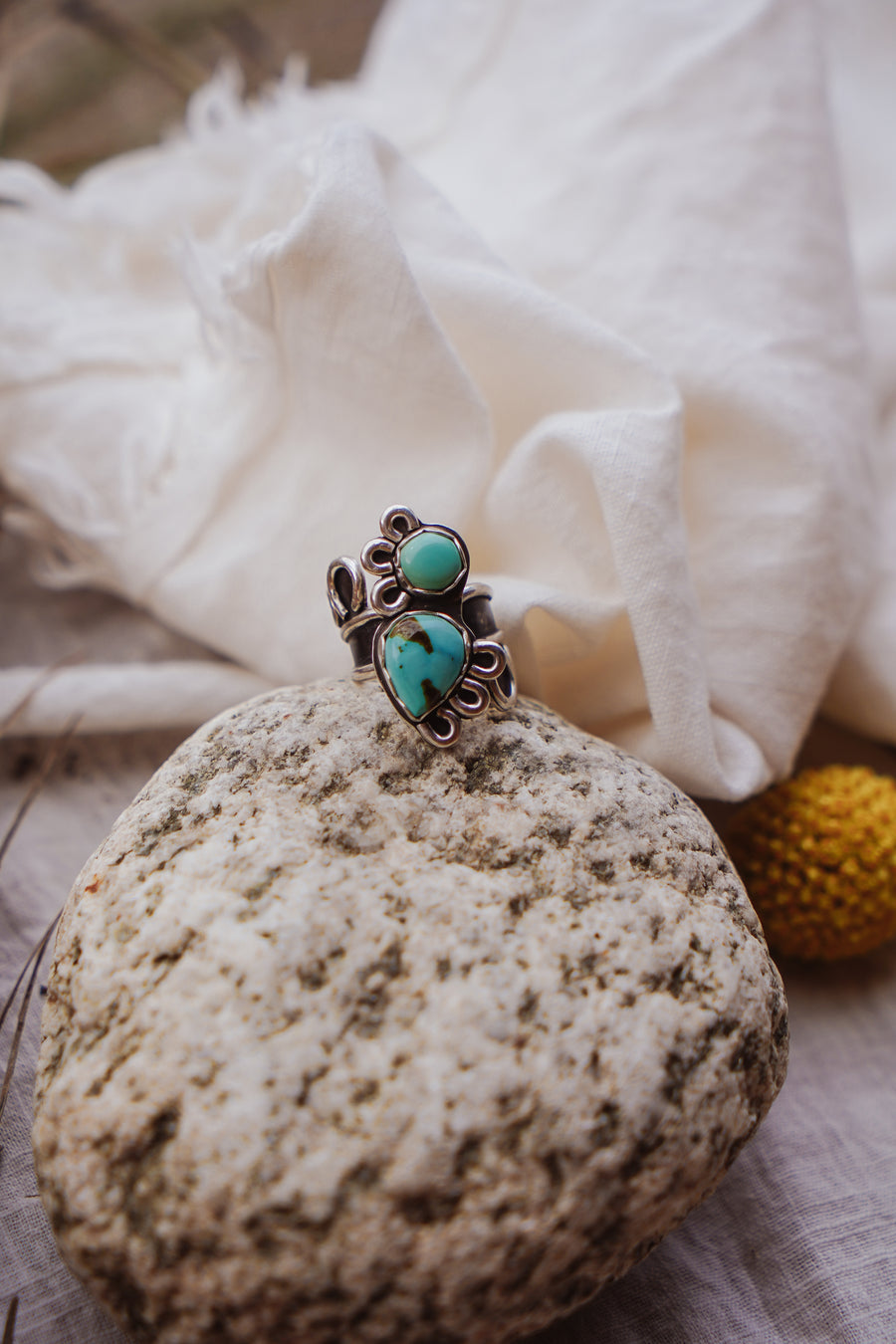 The Whimsy Ring in Hubei & Golden Hills (Size 6)