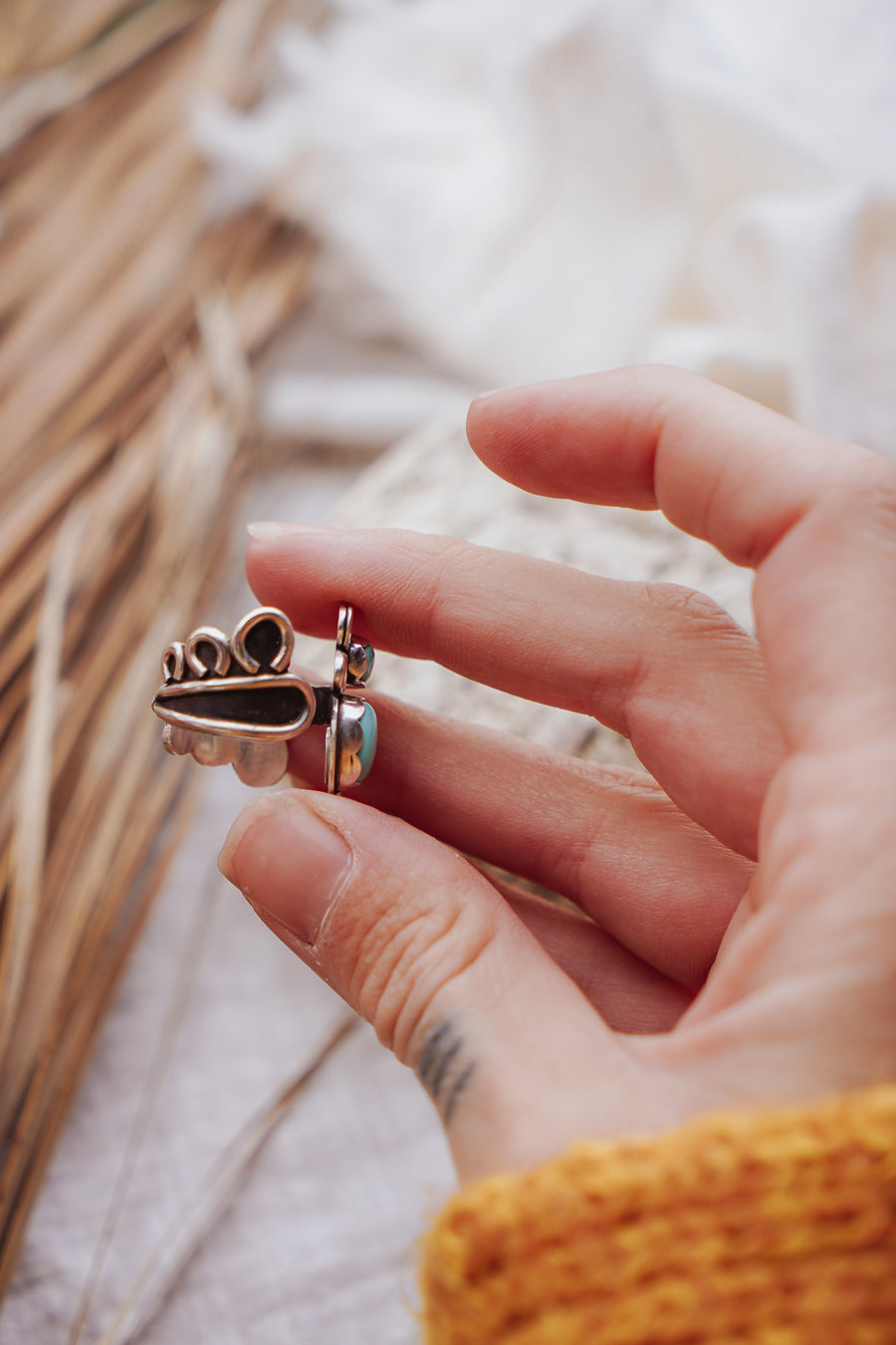 The Whimsy Ring in Sierra Nevada Turquoise (Size 7)