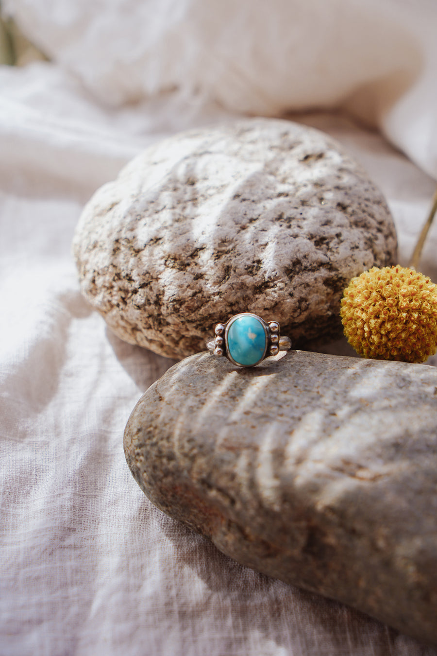 The Ellipsis Ring in Whitewater Turquoise (Size 8.5)